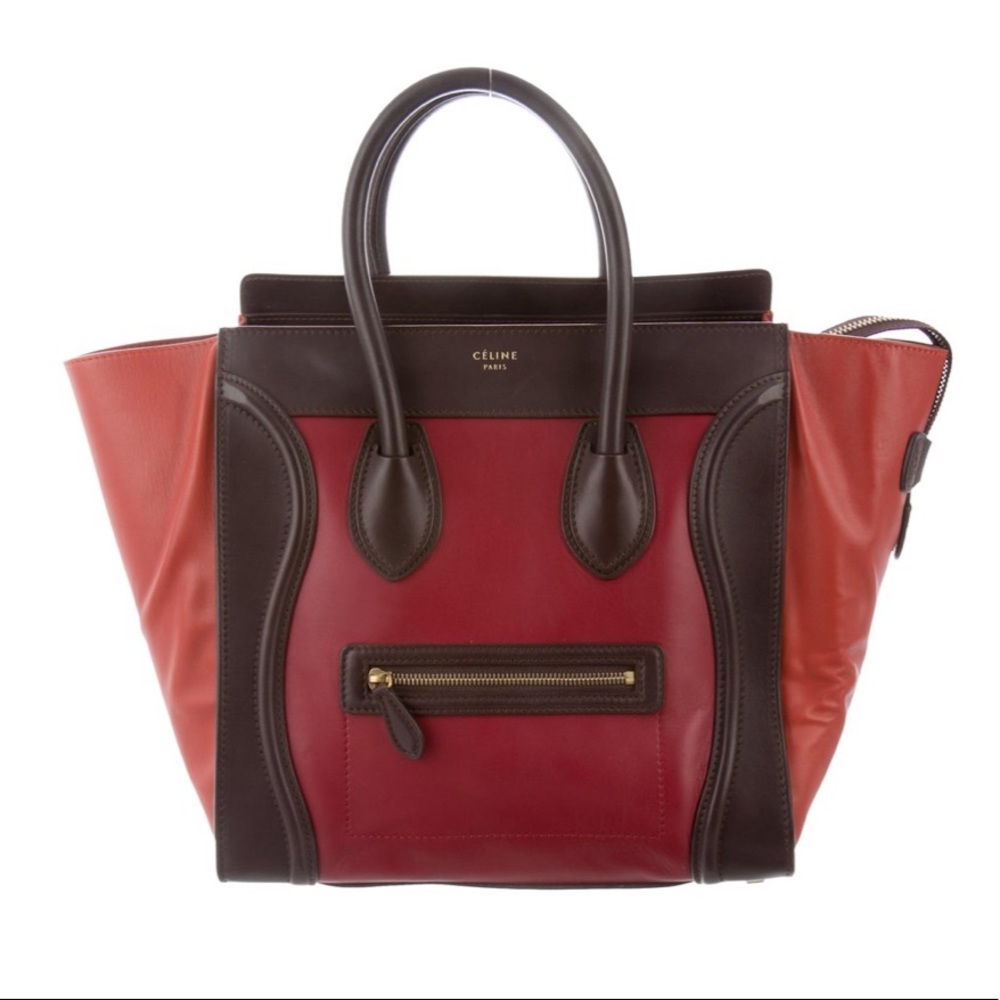 LIKE NEW Celine Tricolor Mini Luggage Tote